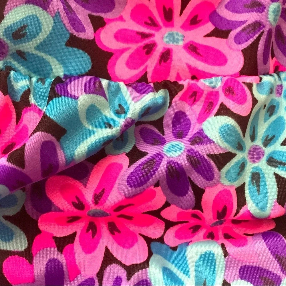 GABAR II Vintage Floral Swimsuit Printed Dress One Piece, Romper Style - Picture 8 of 8